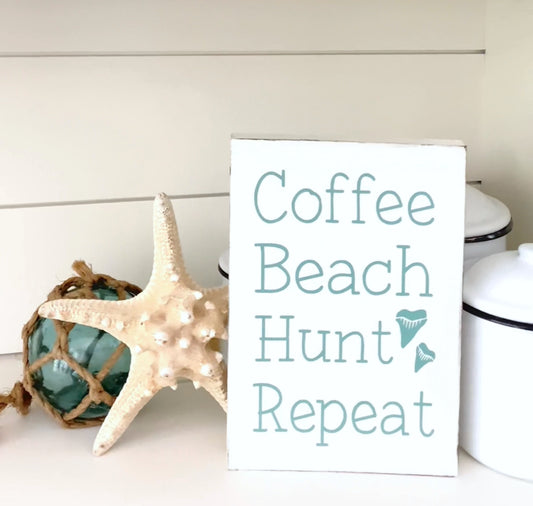 Displaying your beach treasures with our handmade beach signs