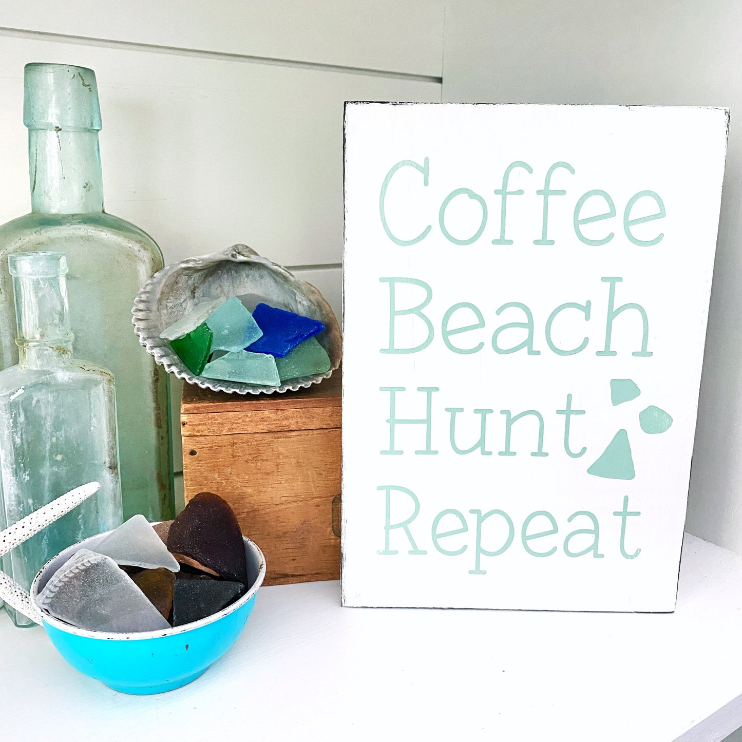 Coffee Beach Hunt Sea Glass Repeat