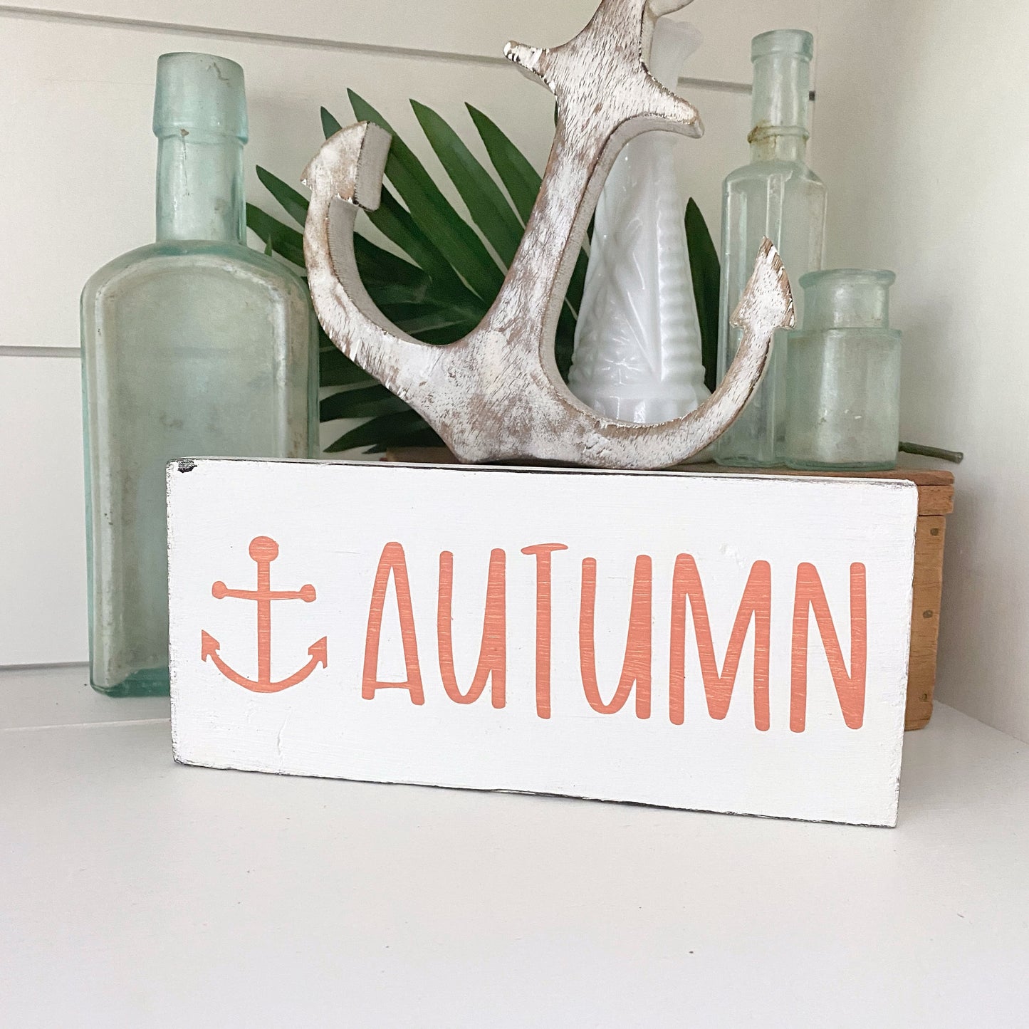 Autumn Anchor Sign, 8 x 3in