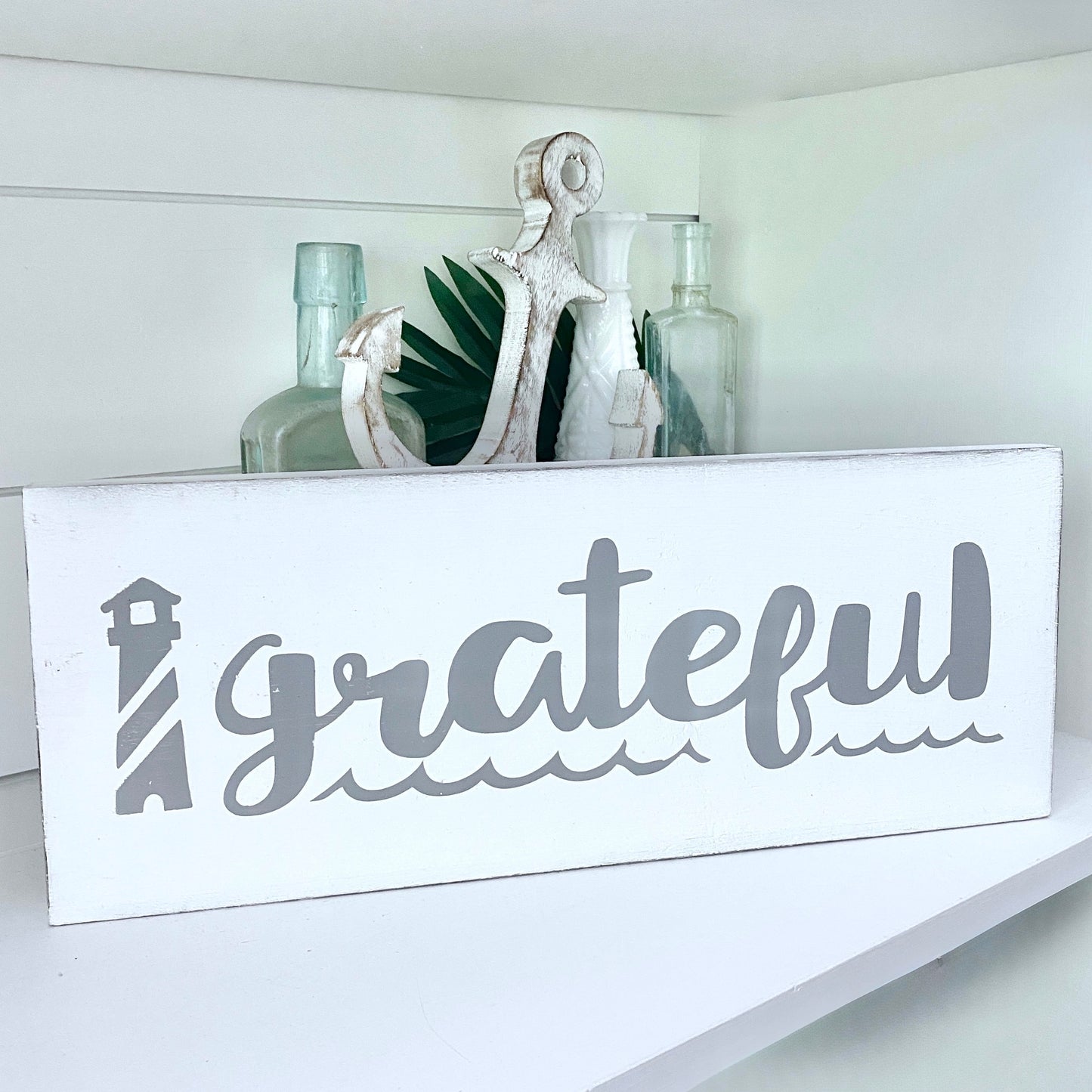 Grateful Lighthouse Sign