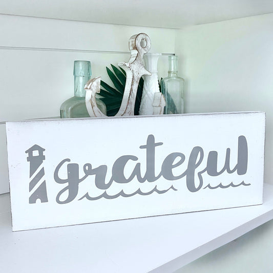 Grateful Lighthouse Sign