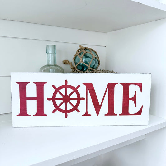 Ship Wheel Home Sign