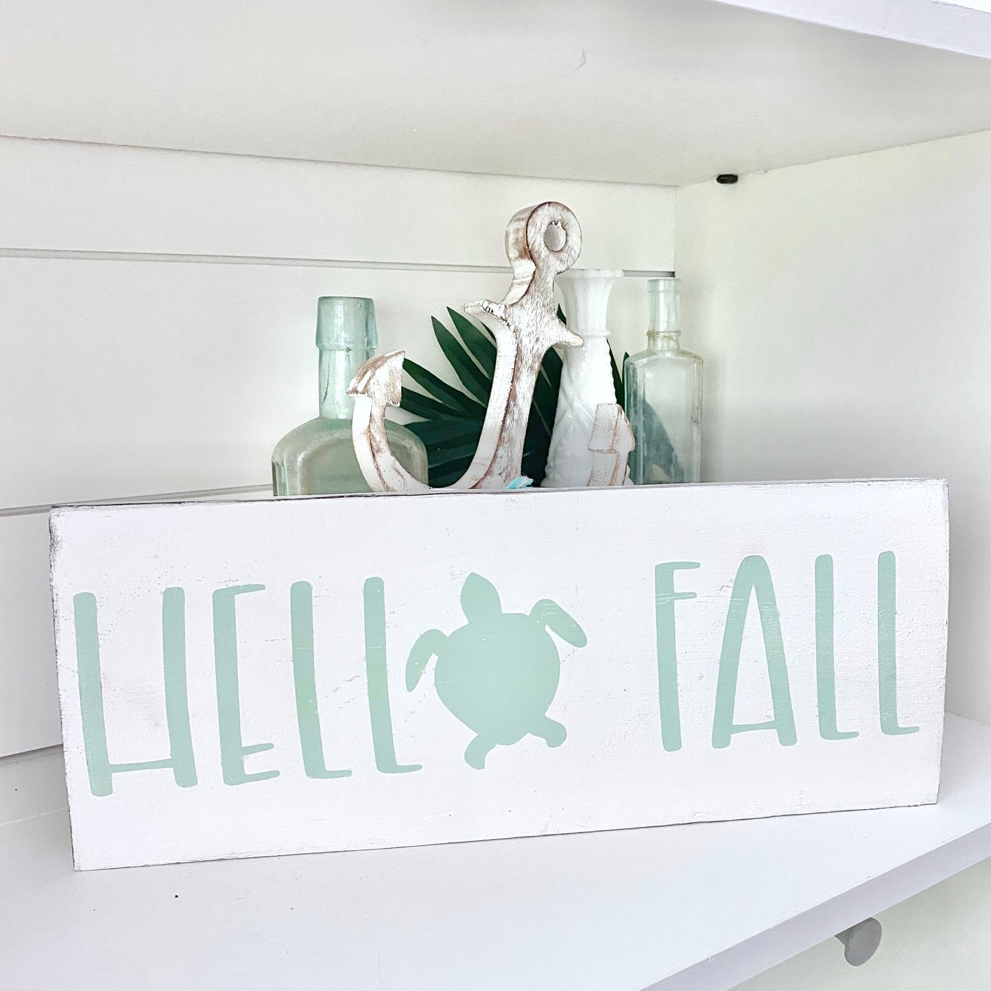 Hello Fall Sea Turtle Sign