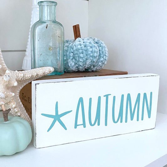 Autumn Starfish Sign, 8 x 3in