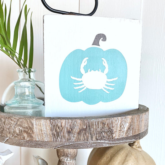 Crab Pumpkin Sign